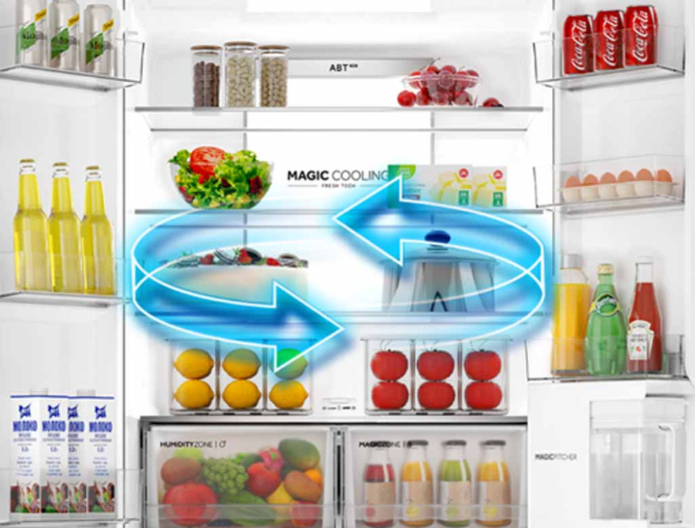 Tủ lạnh Aqua inverter 469 lít Multi Door AQR-M536XA(GB) - Hàng chính hãng