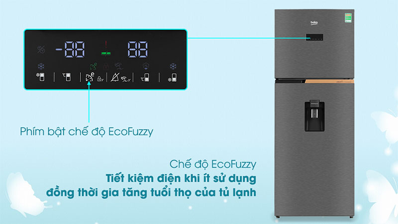 Tủ lạnh Beko Inverter 375 lít RDNT401E50VZDK - Hàng chính hãng
