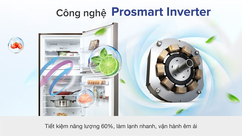 Tủ lạnh Beko Inverter 375 lít RDNT401I50VK - Hàng chính hãng