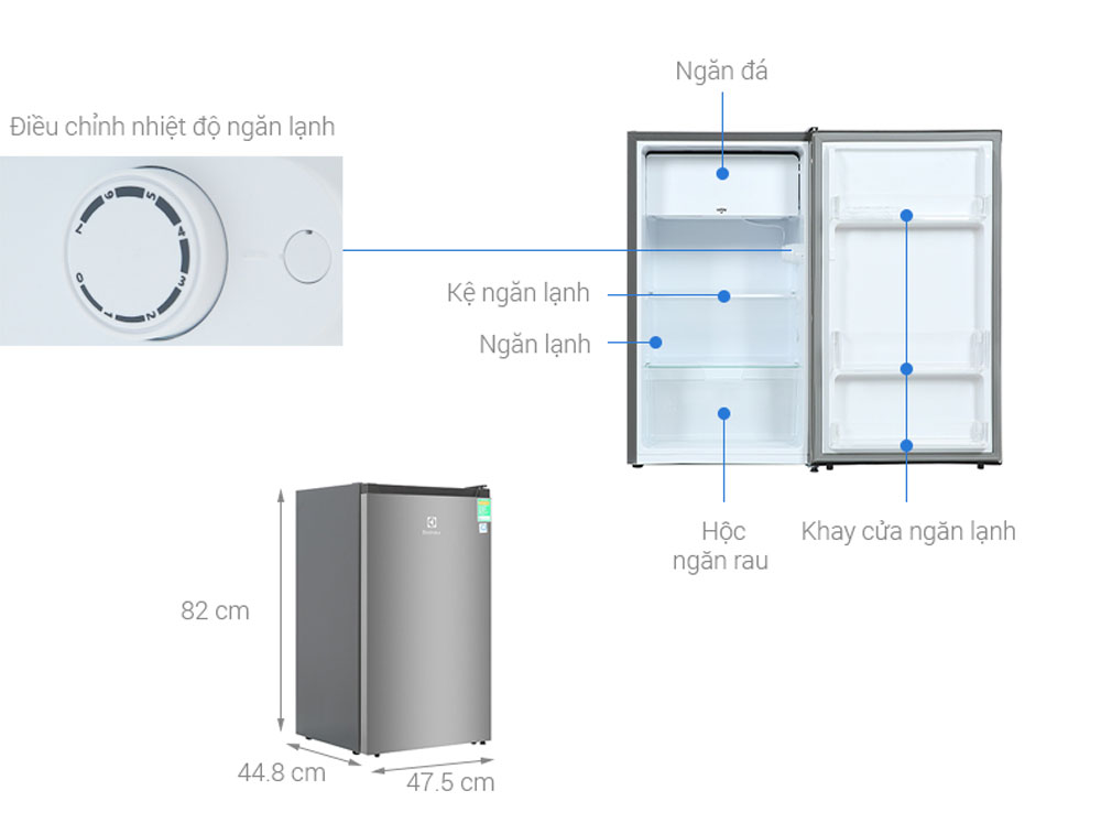 Tủ lạnh Electrolux 94 lít EUM0930AD-VN - Hàng chính hãng