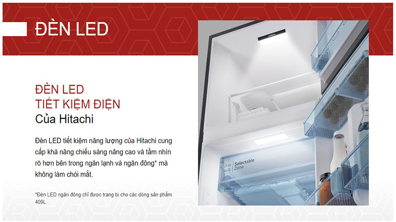 Tủ lạnh Hitachi HRTN6443SGBKVN - Hàng chính hãng