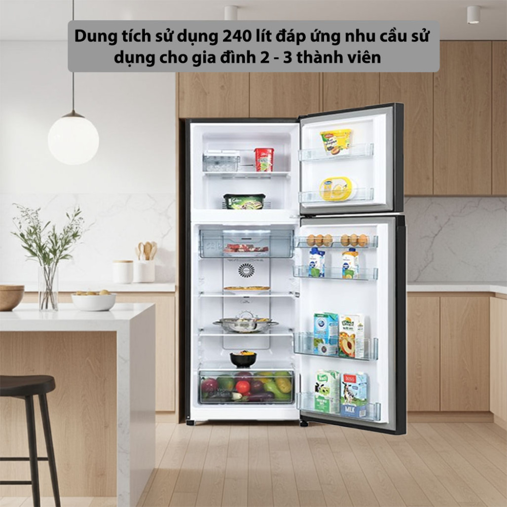 Tủ lạnh Hitachi Inverter 240 lít HRTN5255MFUVN - Hàng chính hãng