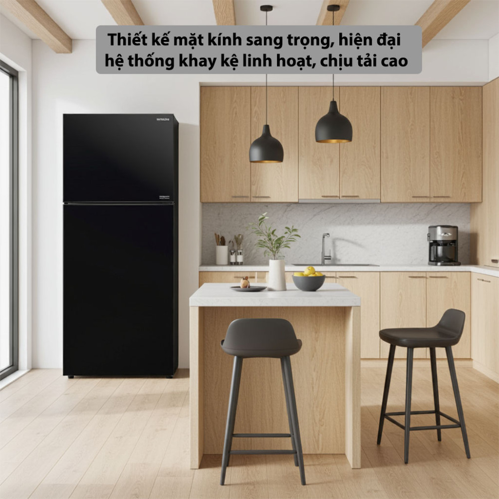 Tủ lạnh Hitachi Inverter 349 lít R-FVY480PGV0-GBK - Hàng chính hãng