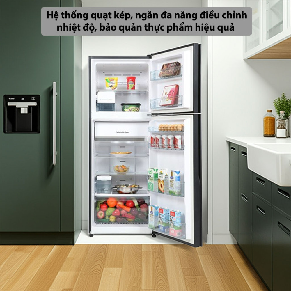 Tủ lạnh Hitachi Inverter 349 lít R-FVY480PGV0-GBK - Hàng chính hãng