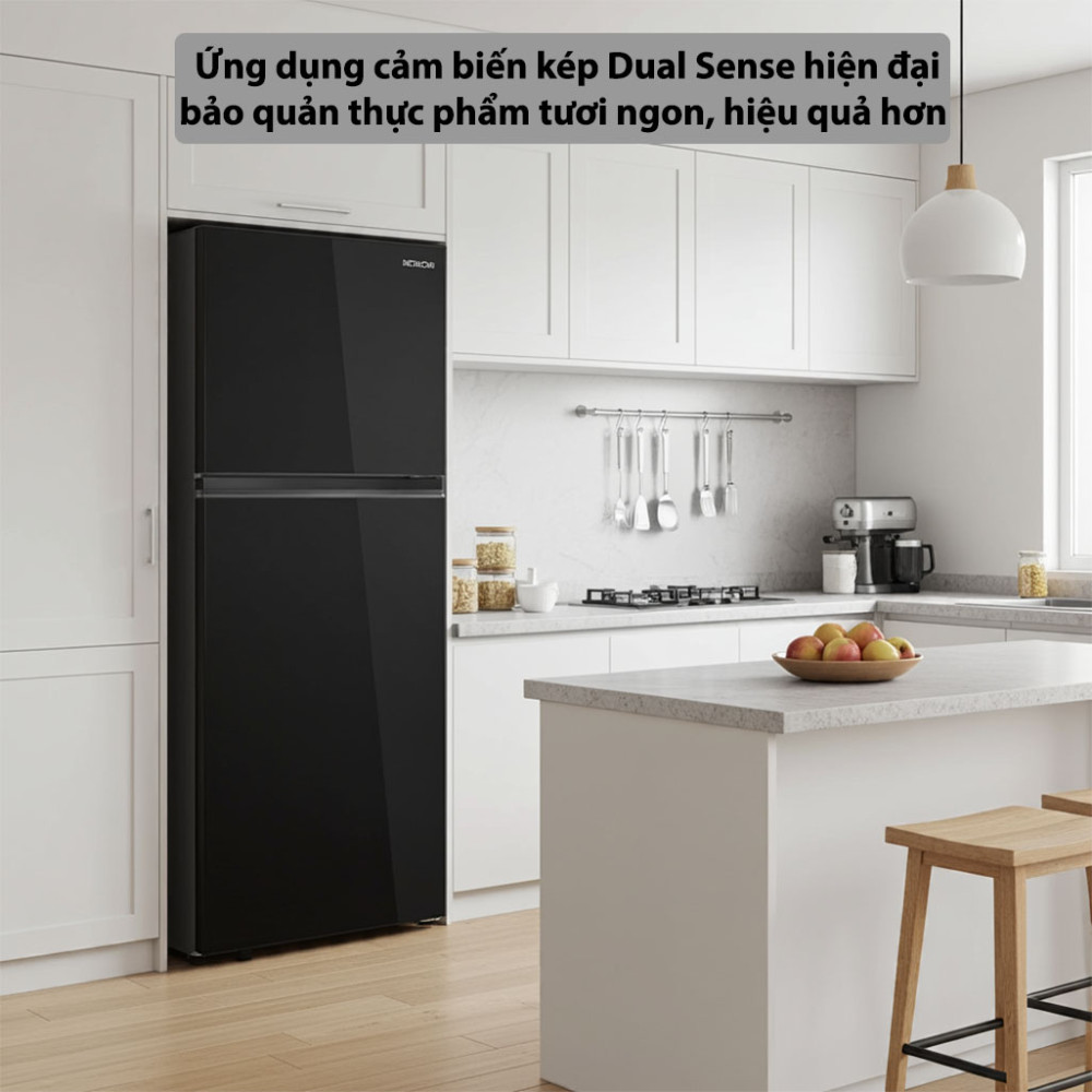 Tủ lạnh Hitachi Inverter 374 lít HRTN6408SGBKVN - Hàng chính hãng