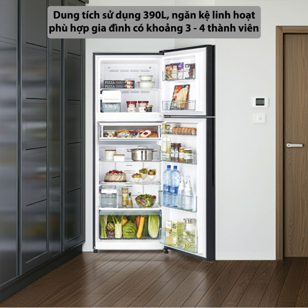 Tủ lạnh Hitachi Inverter 390 lít R-FVY510PGV0-GBK - Hàng chính hãng