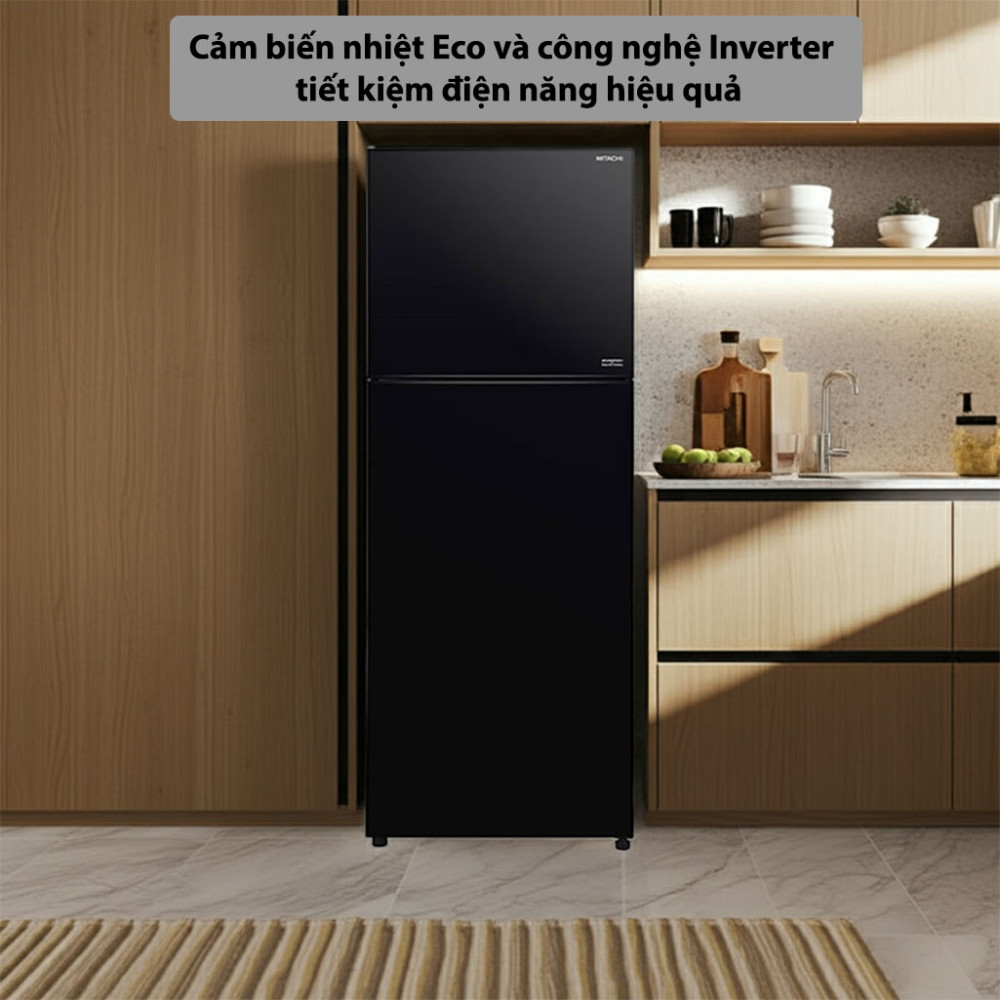 Tủ lạnh Hitachi Inverter 390 lít R-FVY510PGV0-GBK - Hàng chính hãng