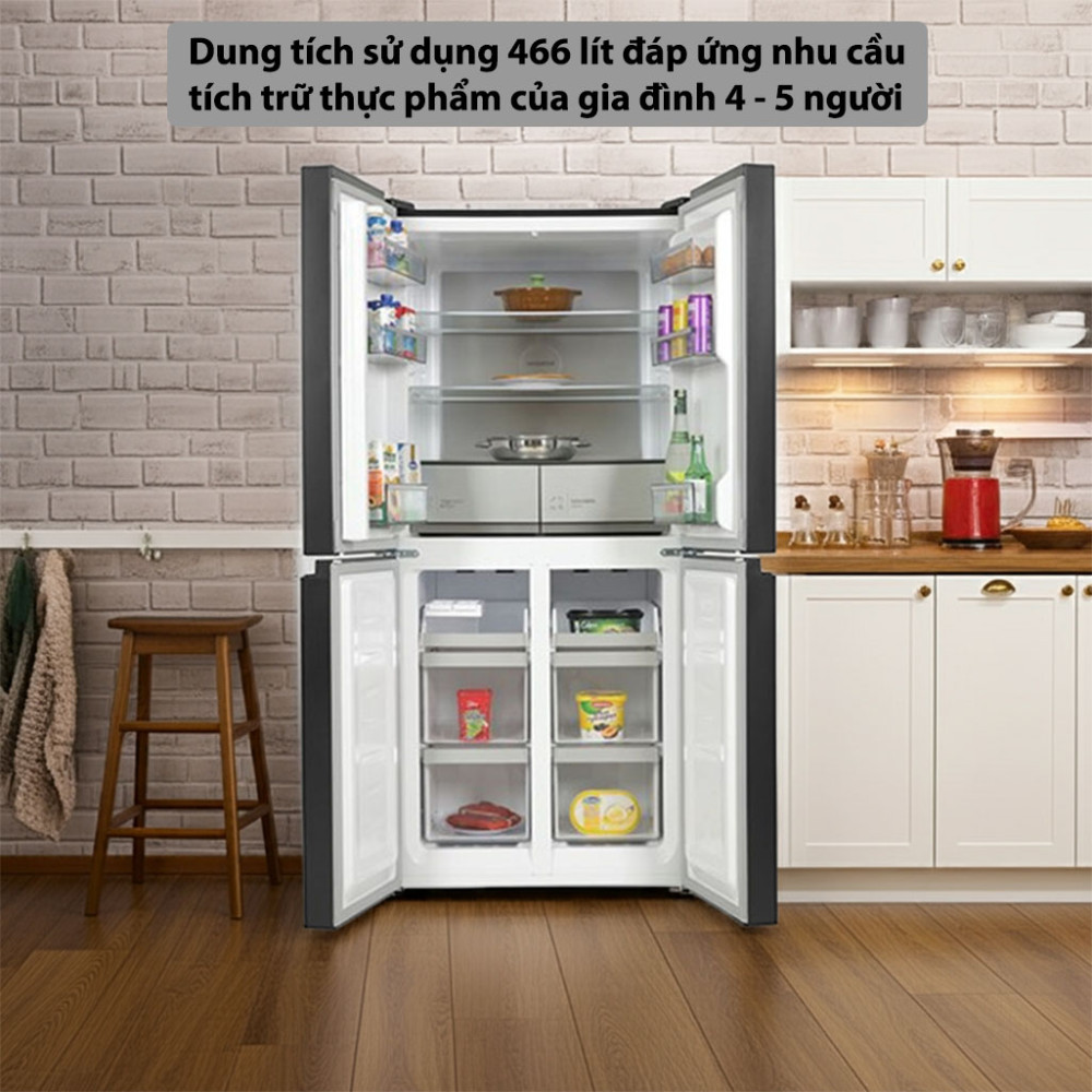 Tủ lạnh Hitachi Inverter 466 lít Multi Door HR4N7522DSDXVN - Hàng chính hãng