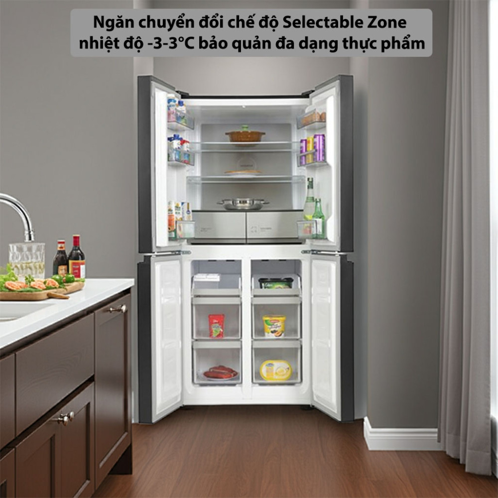 Tủ lạnh Hitachi Inverter 466 lít Multi Door HR4N7522DSDXVN - Hàng chính hãng