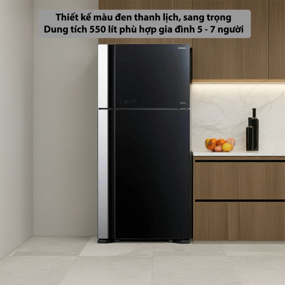 Tủ lạnh Hitachi Inverter 550 lít R-FG690PGV7X(GBK) thiết kế sang trọng, dung tích phù hợp gia đình