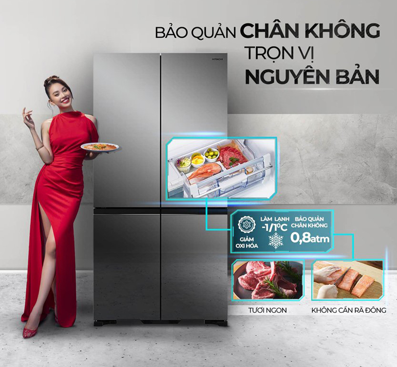 Tủ lạnh Hitachi Inverter 569 lít R-WB640VGV0X(MIR) - Hàng chính hãng