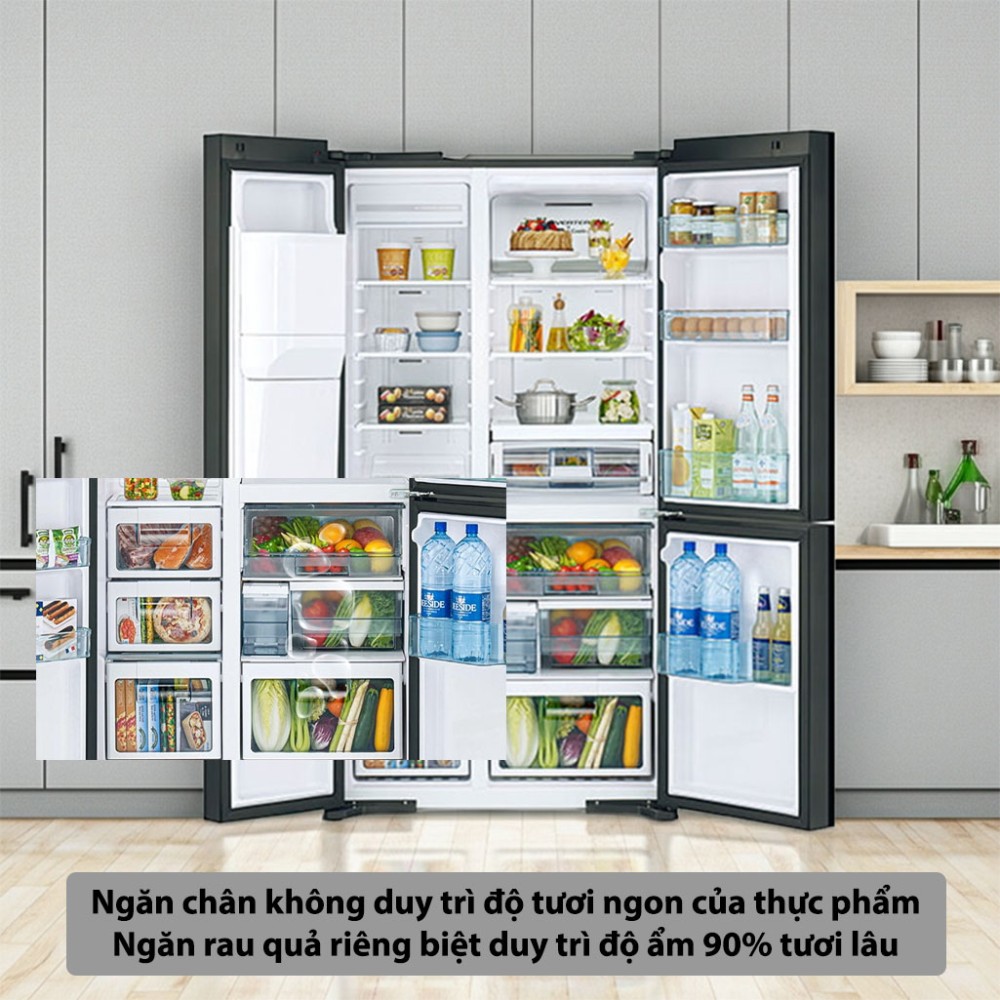 Tủ lạnh Hitachi Inverter 569 lít R-MX800GVGV0(GBK) - Hàng chính hãng