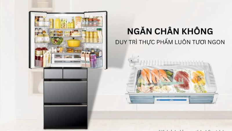 Tủ lạnh Hitachi Inverter 617 lít R-HW620RV (X) - Hàng chính hãng