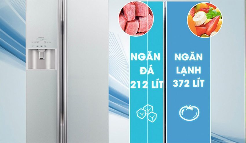Tủ lạnh Inverter Hitachi R-M700GPGV2-GS có dung tích lớn