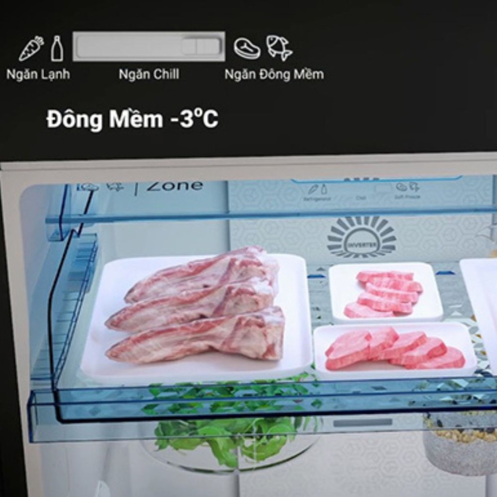 Tủ lạnh Hitachi inverter 374 lít HRTN6408SAGMGVN - Hàng chính hãng