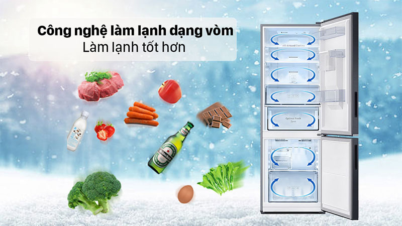 Công nghệ làm lạnh của Tủ lạnh Inverter 307 lít Samsung RB30N4190BU/SV