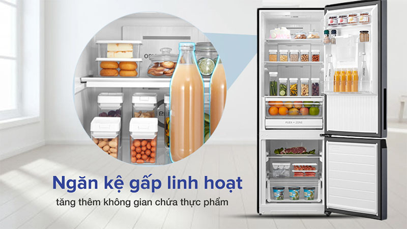 Tủ lạnh Inverter 322 lít Toshiba GR-RB405WE-PMV(06)-MG - Hàng chính hãng