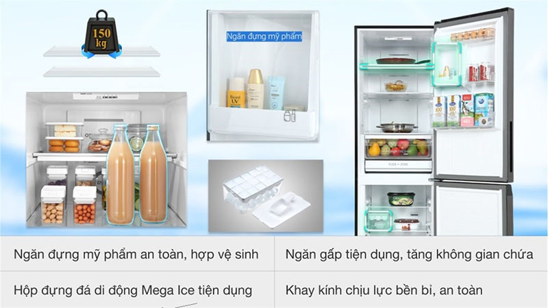 Tủ lạnh Inverter 325 lít Toshiba GR-RB410WE-PMV(37)-SG - Hàng chính hãng