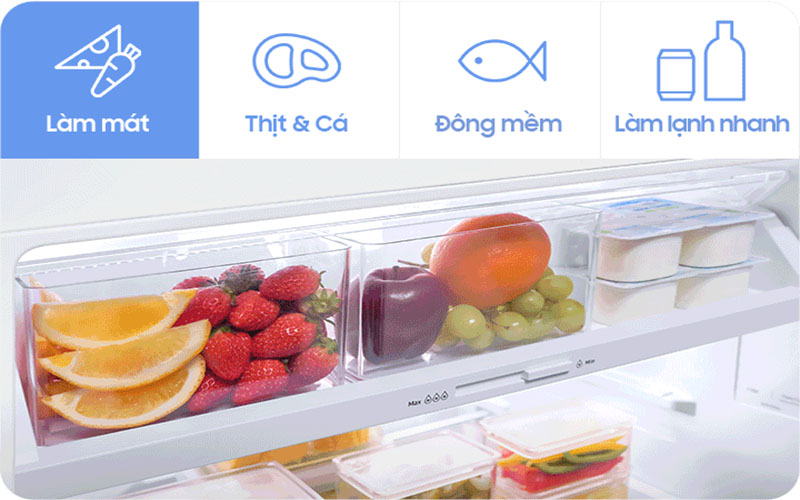 Tủ lạnh Inverter 348 lít Bespoke Samsung RT35CB56448CSV - Hàng chính hãng