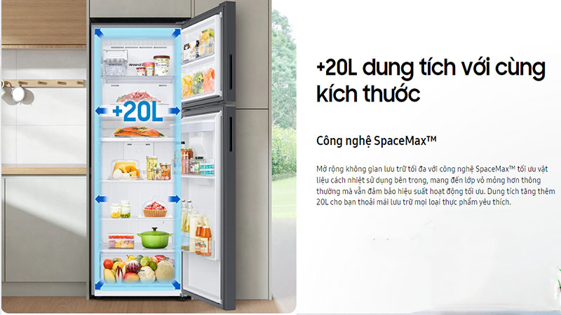 Tủ lạnh Inverter 348 lít Bespoke Samsung RT35CB56448CSV - Hàng chính hãng