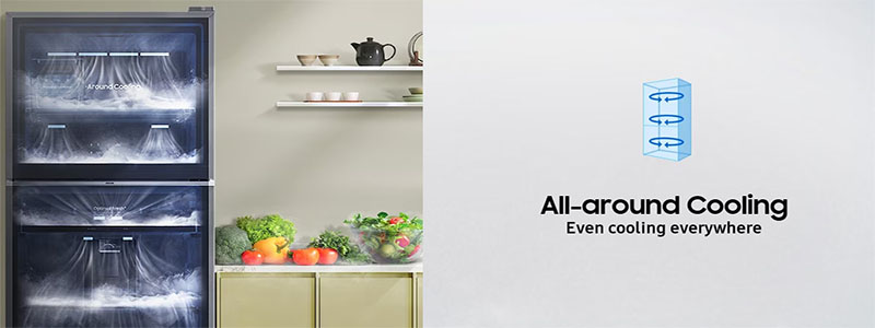 Tủ lạnh Inverter 348 lít Bespoke Samsung RT35CB56448CSV - Hàng chính hãng