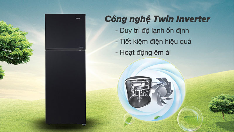 Tủ lạnh Inverter 357 lít Aqua AQR-T376FA(FB) - Hàng chính hãng