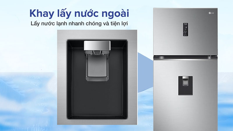 Tủ lạnh Inverter 394 lít LG GN-D392PSA - Hàng chính hãng