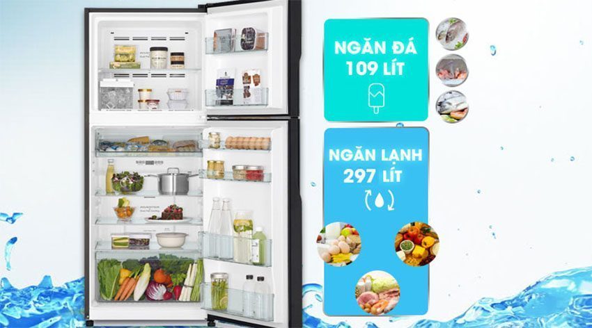 Tủ lạnh Inverter 406 lít Hitachi R-FG510PGV8 GBK - Hàng chính hãng