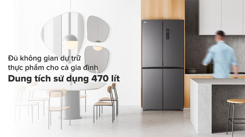 Tủ lạnh Inverter 470 lít Multi Door LG GR-B50BL  - Hàng chính hãng