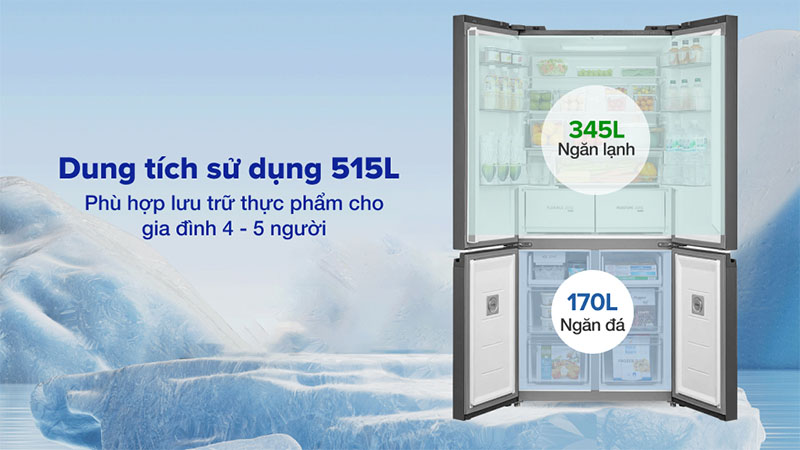 Tủ lạnh Inverter 515 lít Toshiba GR-RF665WIA-PGV(22)-XK - Hàng chính hãng