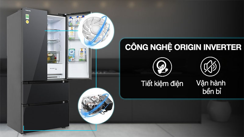 Tủ lạnh Inverter 515 lít Multi Door Toshiba GR-RF669WI-PGV(A9)-BG - Hàng chính hãng