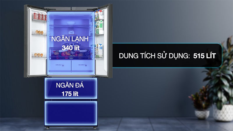 Tủ lạnh Inverter 515 lít Multi Door Toshiba GR-RF669WI-PGV(A9)-BG - Hàng chính hãng