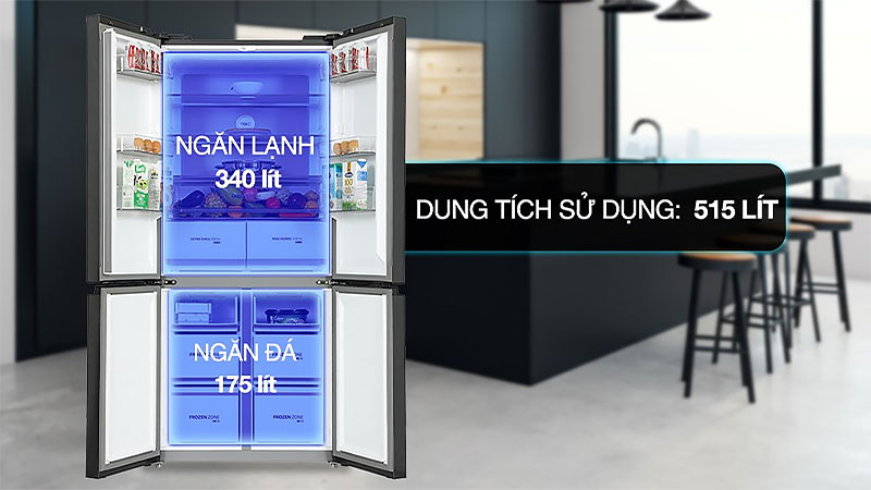 Tủ lạnh Inverter 515 lít Multi Door Toshiba GR-RF670WI-PGV(A9)-BG - Hàng chính hãng