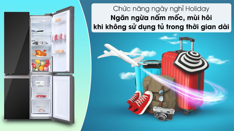 Tủ lạnh Inverter 549 lít Multi Door Aqua AQR-IG636FM(GB) - Hàng chính hãng