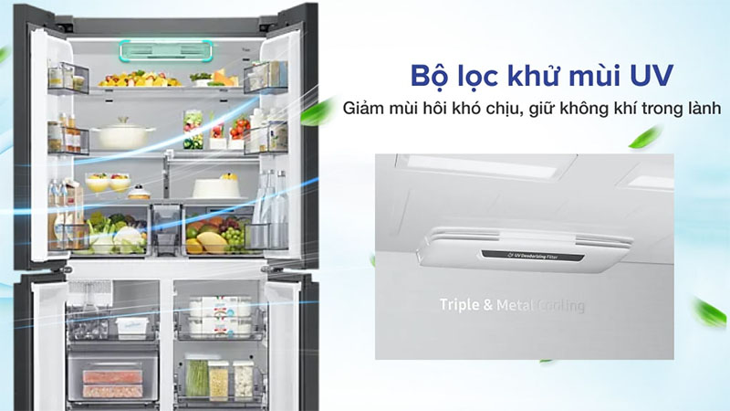 Tủ lạnh Inverter 599 lít Multi Door Bespoke Samsung RF60A91R177/SV - Hàng chính hãng