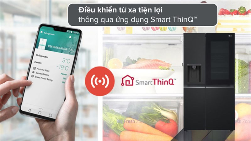 Tủ lạnh Inverter 635 lít Side By Side InstaView LG GR-G257BL - Hàng chính hãng