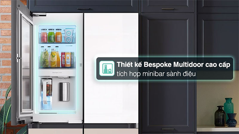 Tủ lạnh Inverter 648 lít Multi Door Bespoke Samsung RF59CB66F8S/SV - Hàng chính hãng