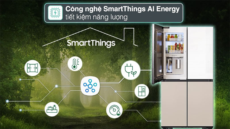 Tủ lạnh Inverter 648 lít Multi Door Bespoke Samsung RF59CB66F8S/SV - Hàng chính hãng