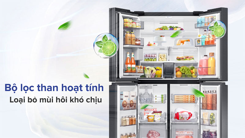 Tủ lạnh Inverter 648 lít Multi Door Samsung RF59C766FB1/SV - Hàng chính hãng