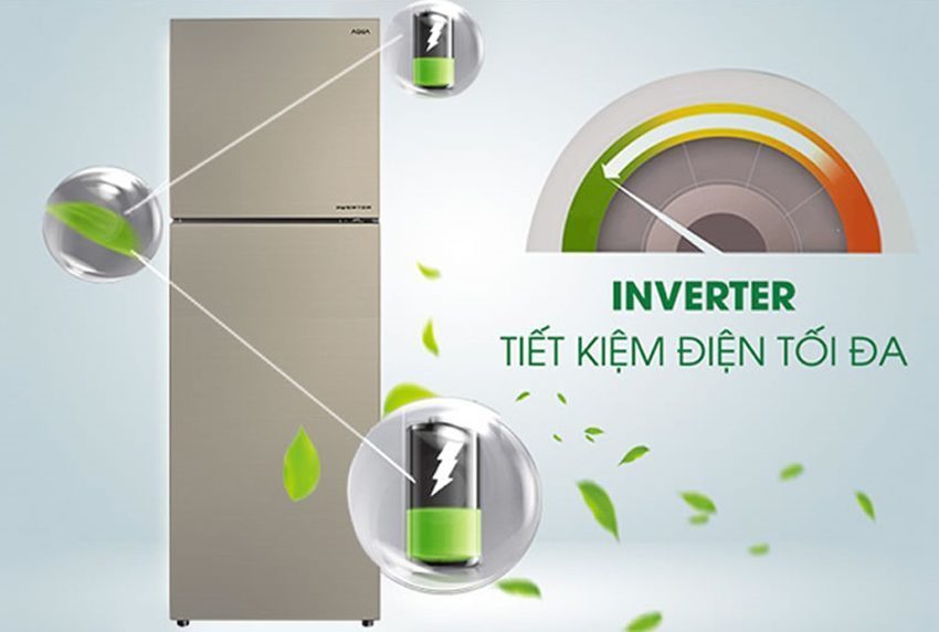 Tủ lạnh Inverter Aqua AQR-IG377DN GG - Hàng chính hãng
