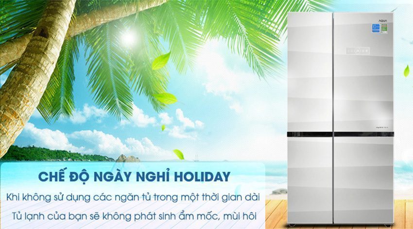 Tủ lạnh Inverter Aqua AQR-IG585AS GS - Hàng chính hãng