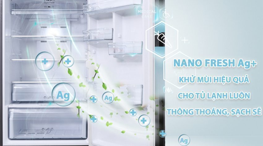 Tủ lạnh Inverter Aqua AQR-IU356DN DB - Hàng chính hãng