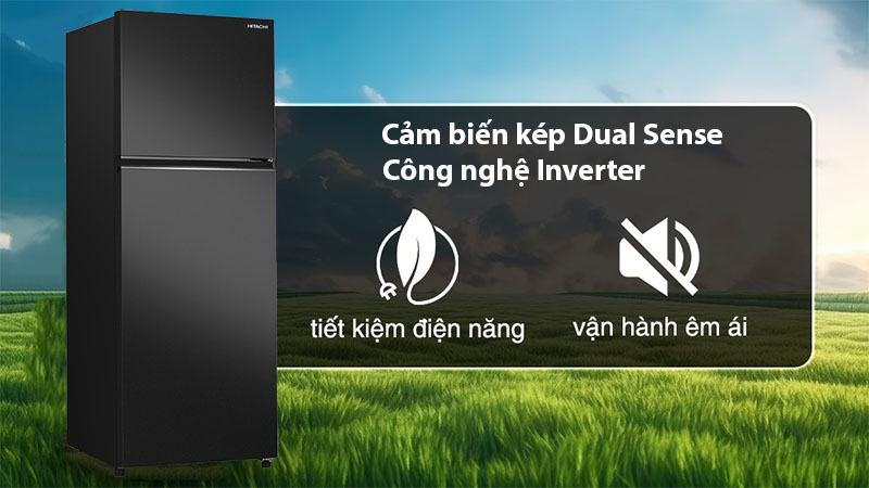Tủ lạnh Inverter Hitachi HRTN6379SUVN - Hàng chính hãng