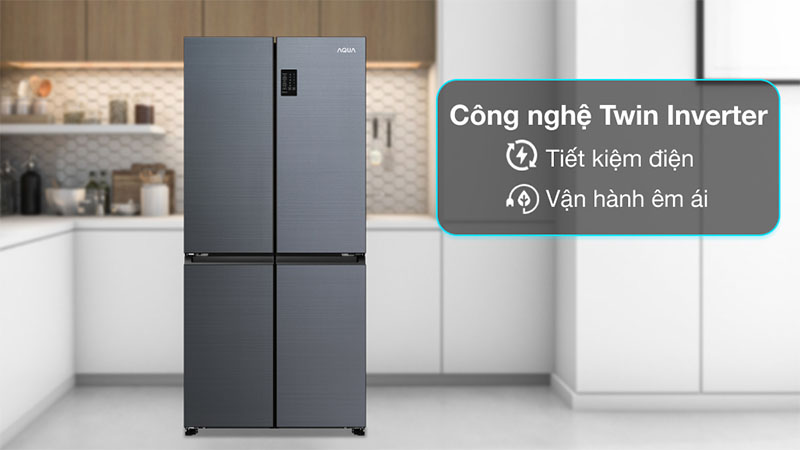 Tủ lạnh Inverter 469 lít Multi Door Aqua AQR-M536XA(SL) - Hàng chính hãng