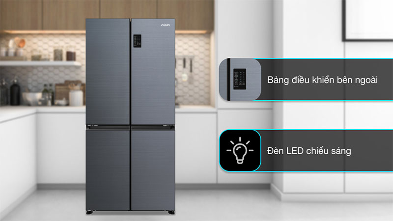 Tủ lạnh Inverter 469 lít Multi Door Aqua AQR-M536XA(SL) - Hàng chính hãng