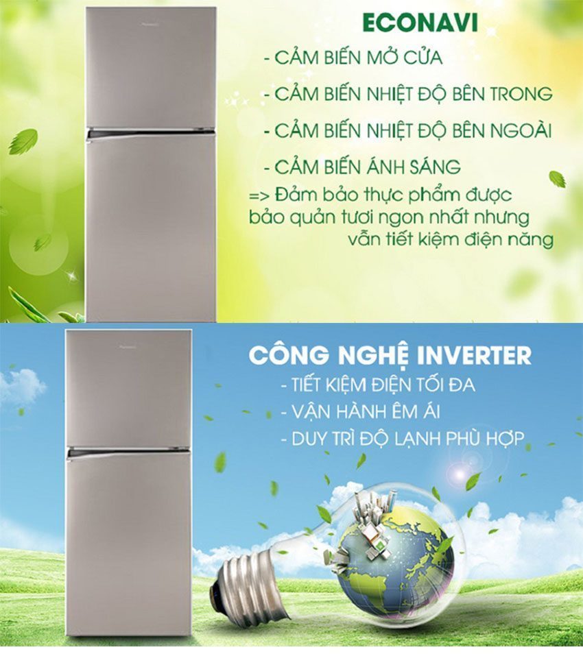 Tủ Lạnh Inverter Panasonic NR-BL300PSVN (268L)