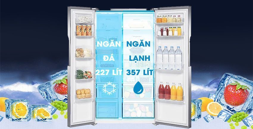 Tủ lạnh Inverter Samsung RS552NRUASL/SV - Hàng chính hãng