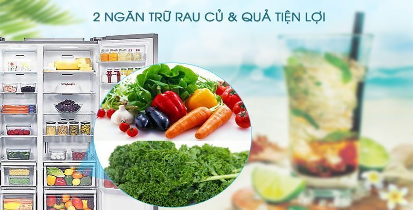 Tủ lạnh Inverter Samsung RS552NRUASL/SV - Hàng chính hãng