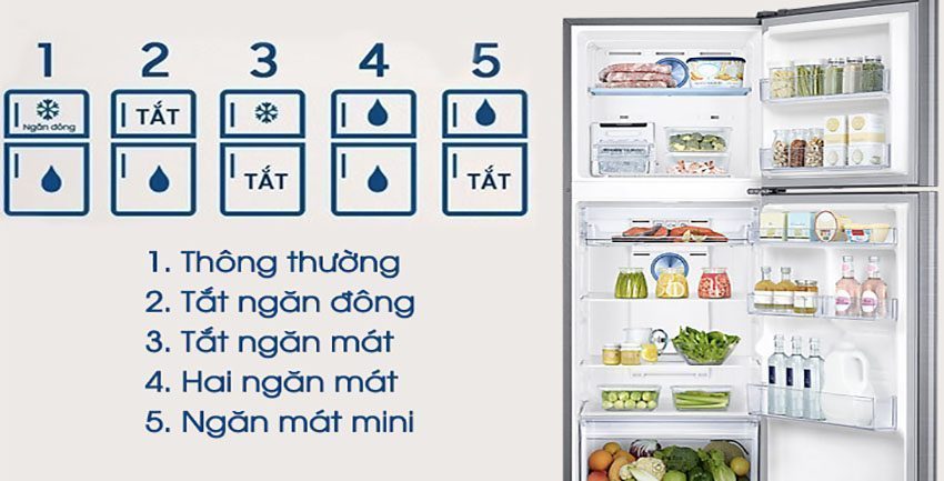 5 hế độ của Tủ lạnh Inverter Samsung RT29K5532S8/SV 