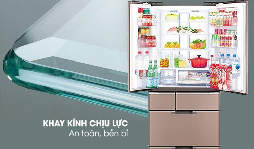 Khay ngăn bằng kính của tủ lạnh Inverter Sharp SJ-GF60A-T 